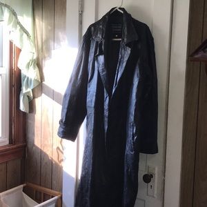 Men’s Leather Trench Coat